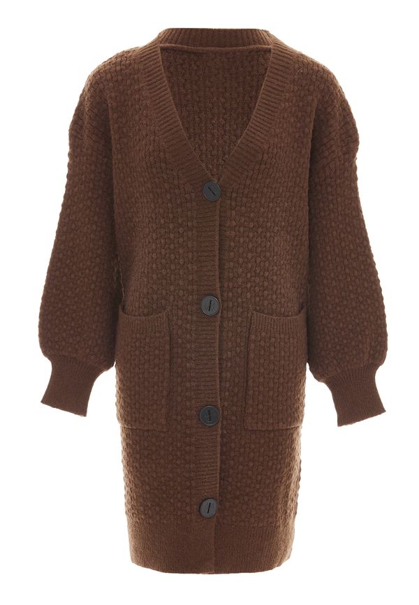 RISA RISA Pletena jopa  rjava