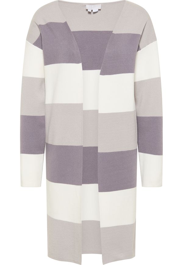 RISA RISA Pletena jopa 'Vanne'  svetlo siva / lila / bela