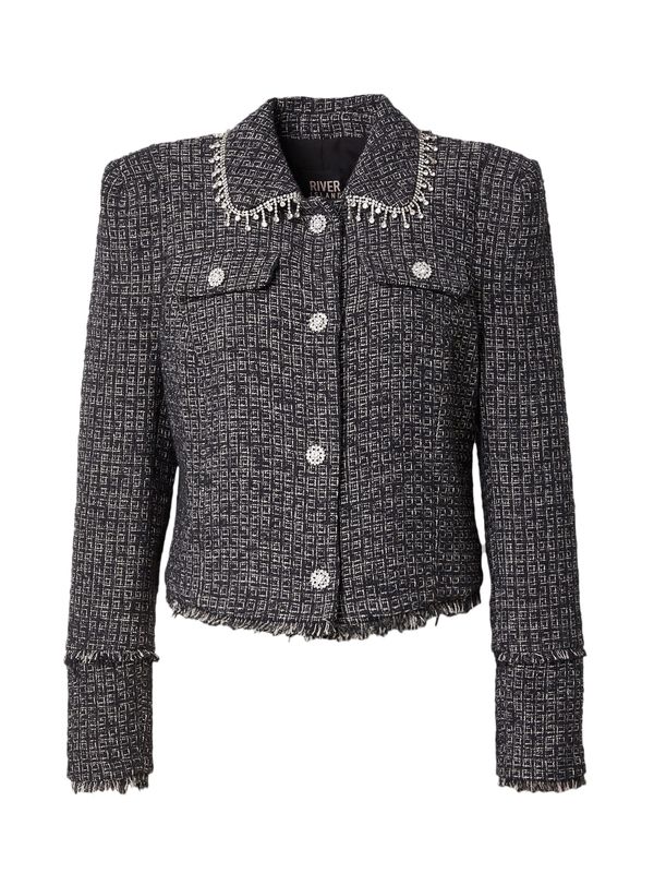 River Island River Island Blazer 'TROPHY'  siva / črna