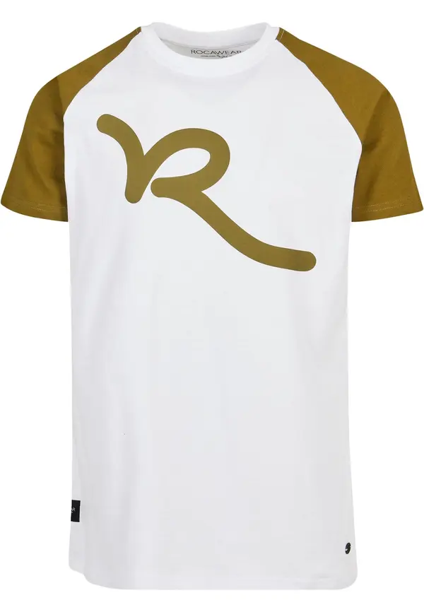 ROCAWEAR ROCAWEAR Majica 'Bigs'  oliva / bela
