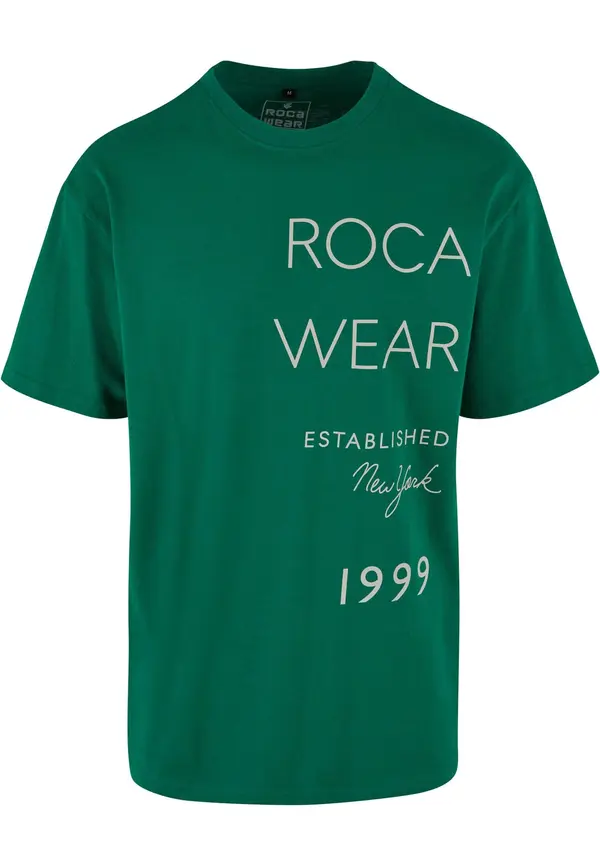 ROCAWEAR ROCAWEAR Majica 'ExcuseMe'  zelena / bela