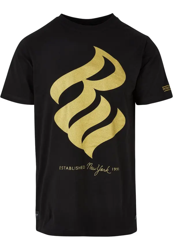 ROCAWEAR ROCAWEAR Majica  zlato-rumena / črna