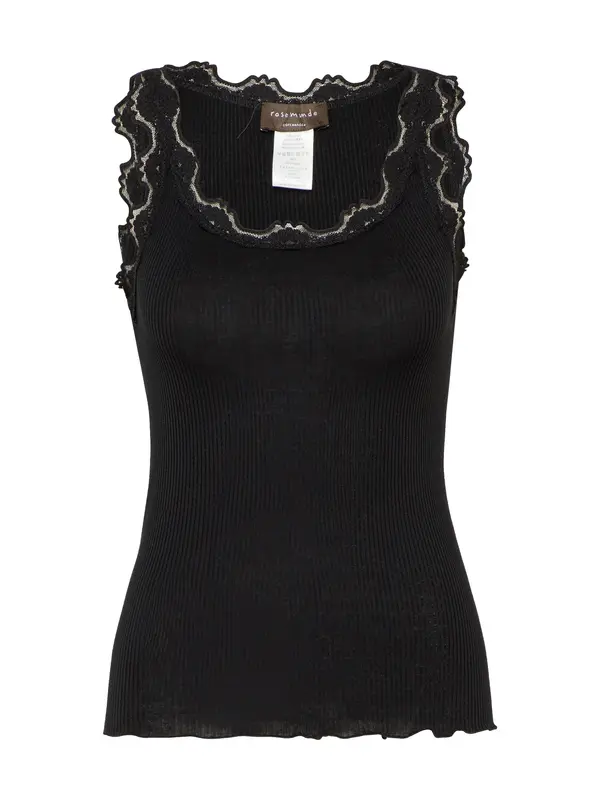 rosemunde rosemunde Top 'vintage lace'  črna