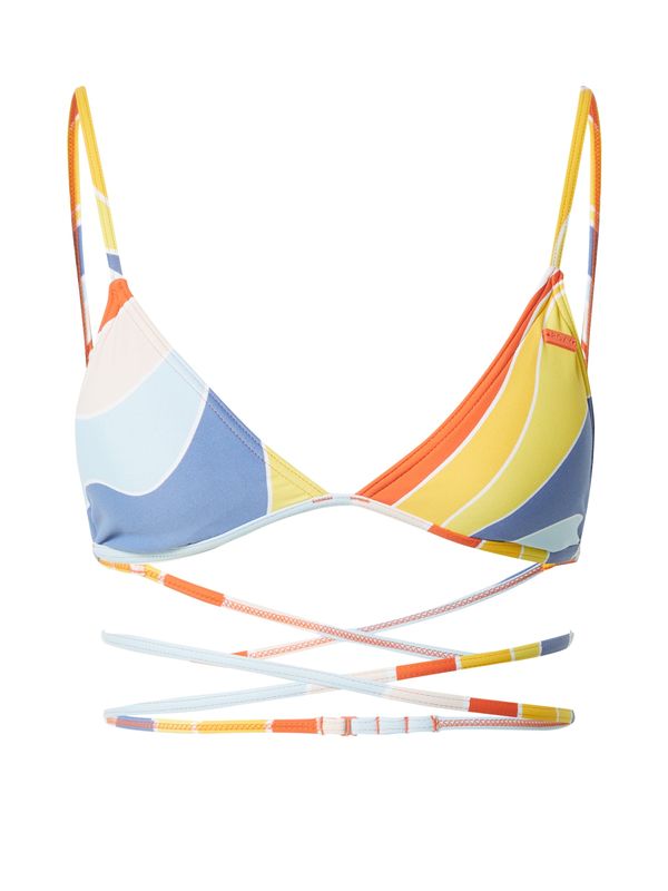 ROXY ROXY Bikini zgornji del 'PALM CRUZ'  svetlo modra / rumena / majnica / oranžna