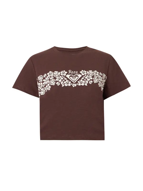 ROXY ROXY Majica 'ENDLESS WEEKEND'  temno rjava / off-bela
