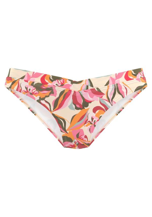 s.Oliver s.Oliver Bikini hlačke  kremna / temno zelena / pitaja / magenta