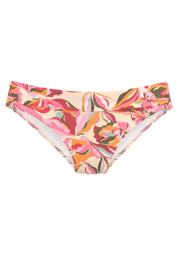 s.Oliver s.Oliver Bikini hlačke  kremna / temno zelena / pitaja / magenta