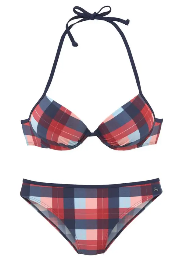 s.Oliver s.Oliver Bikini  mornarska / svetlo modra / brusnica / pastelno rdeča