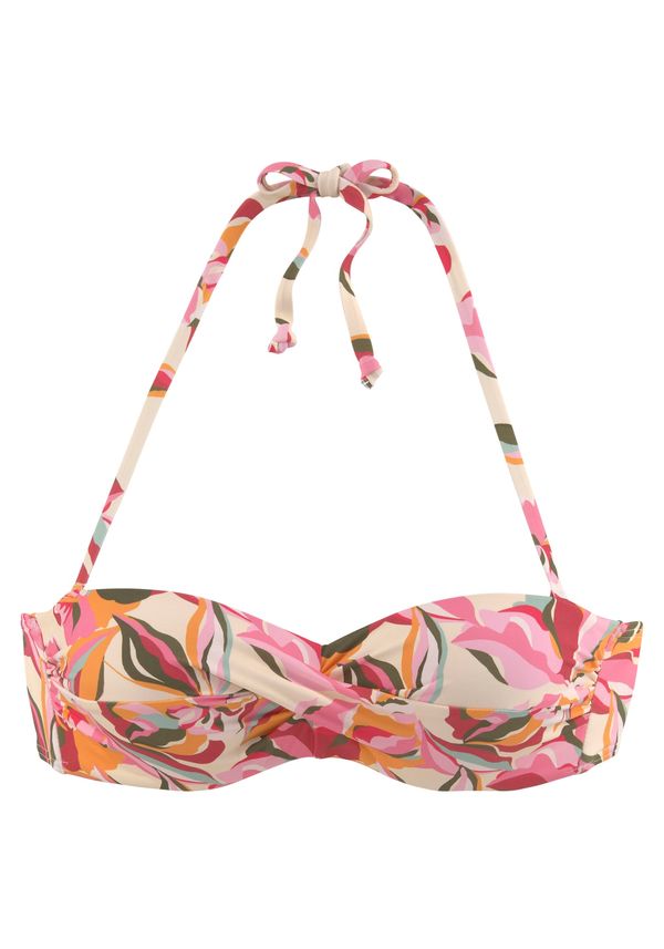 s.Oliver s.Oliver Bikini zgornji del 'Bauhinia'  kit / temno zelena / oranžna / svetlo roza