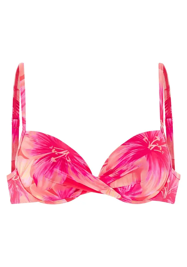 s.Oliver s.Oliver Bikini zgornji del  breskev / neonsko roza / rdeča