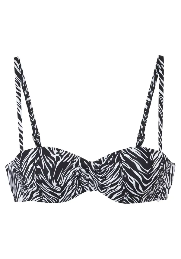 s.Oliver s.Oliver Bikini zgornji del  črna / bela