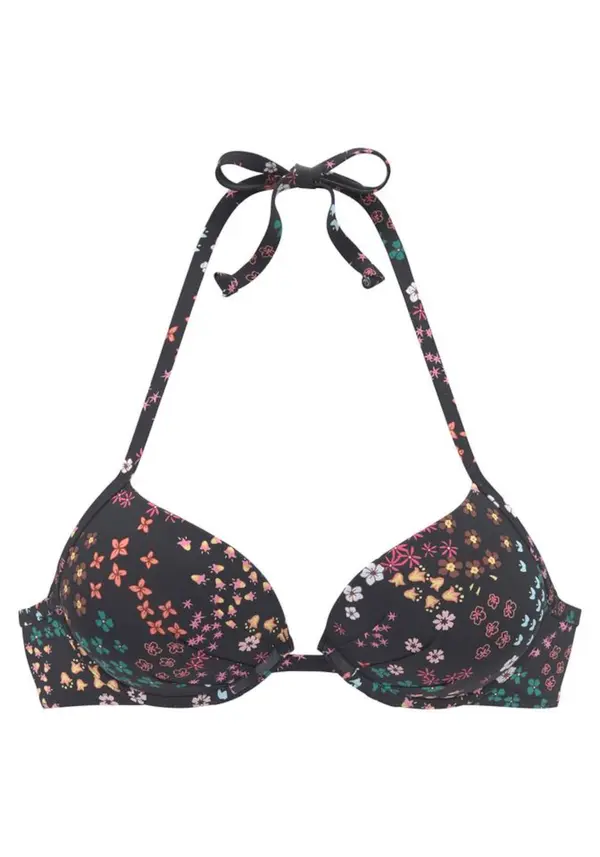 s.Oliver s.Oliver Bikini zgornji del 'Milly'  smaragd / svetlo lila / roza / črna