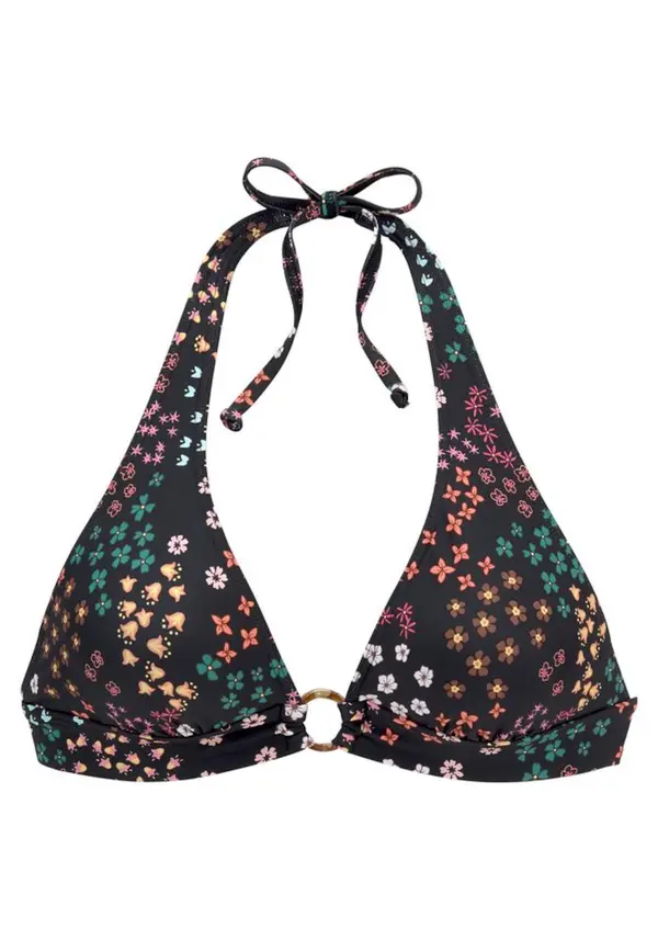 s.Oliver s.Oliver Bikini zgornji del  nočno modra / rjava / petrol / pastelno rdeča