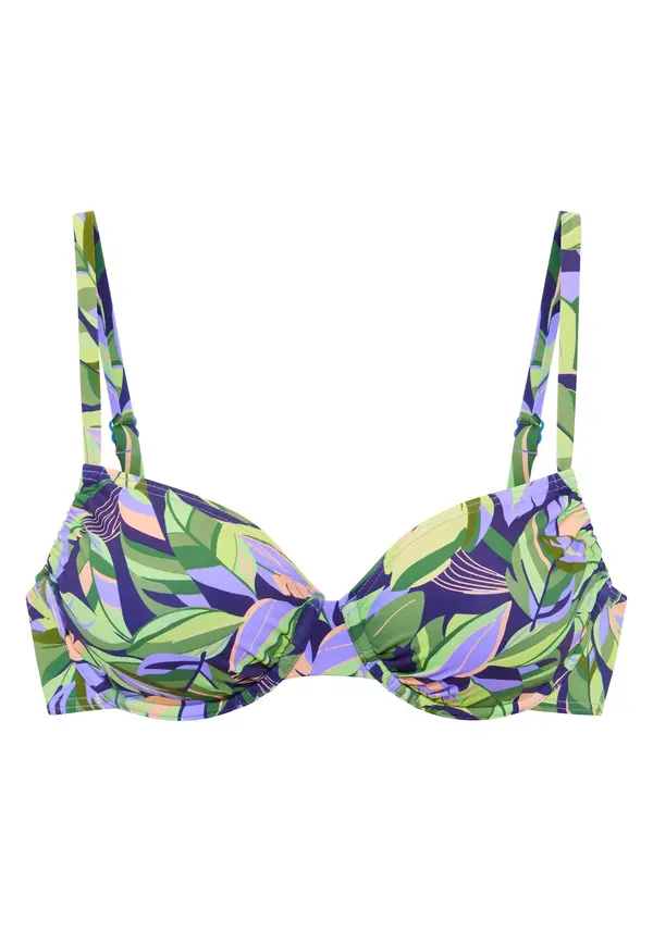 s.Oliver s.Oliver Bikini zgornji del  nočno modra / zelena / svetlo zelena / sivka