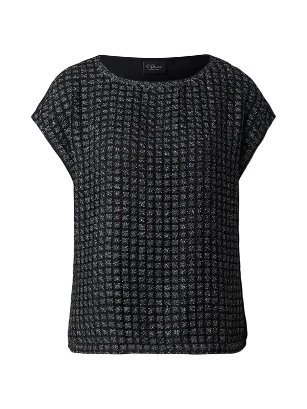 s.Oliver BLACK LABEL s.Oliver BLACK LABEL Bluza  črna / srebrna