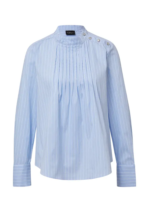 s.Oliver BLACK LABEL s.Oliver BLACK LABEL Bluza  svetlo modra / bela