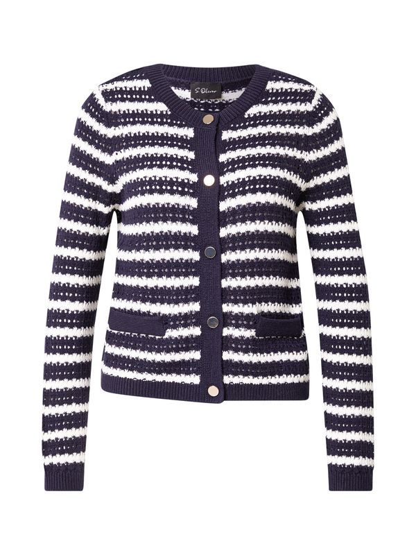 s.Oliver BLACK LABEL s.Oliver BLACK LABEL Pletena jopa  temno modra / bela