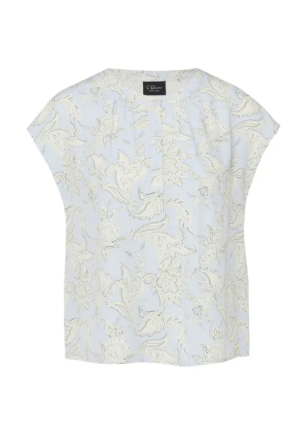 s.Oliver s.Oliver Bluza  nočno modra / svetlo modra / pastelno zelena / bela
