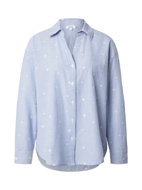 s.Oliver s.Oliver Bluza  svetlo modra / bela
