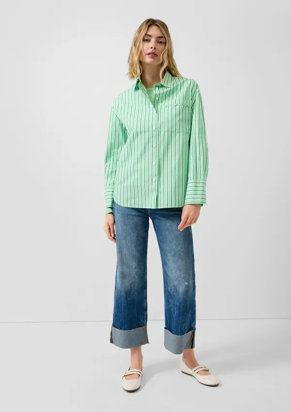 s.Oliver s.Oliver Bluza  zelena / svetlo zelena / bela