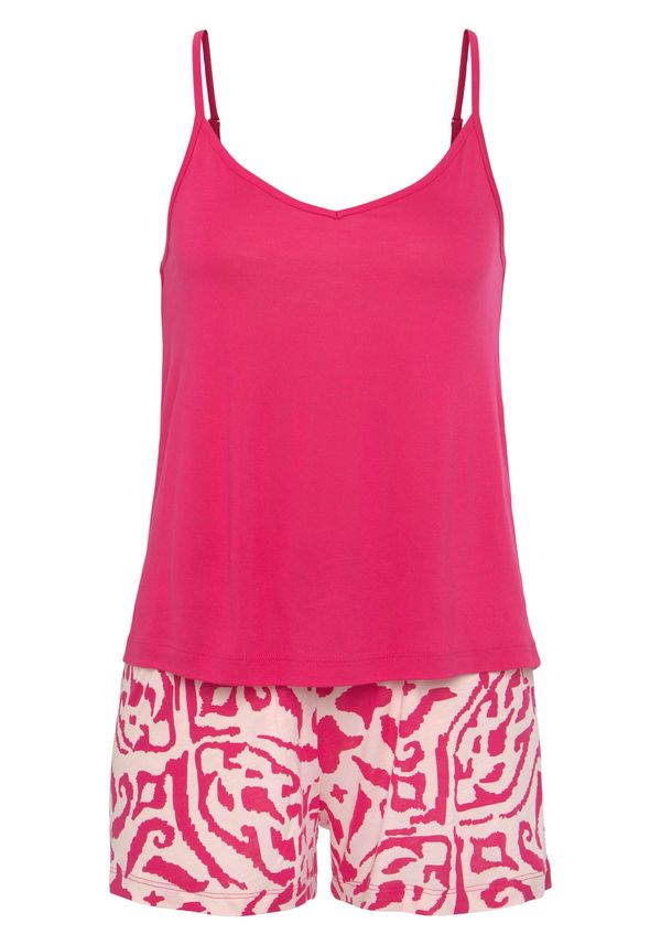 s.Oliver s.Oliver Kratke hlače za spanje  roza / bela
