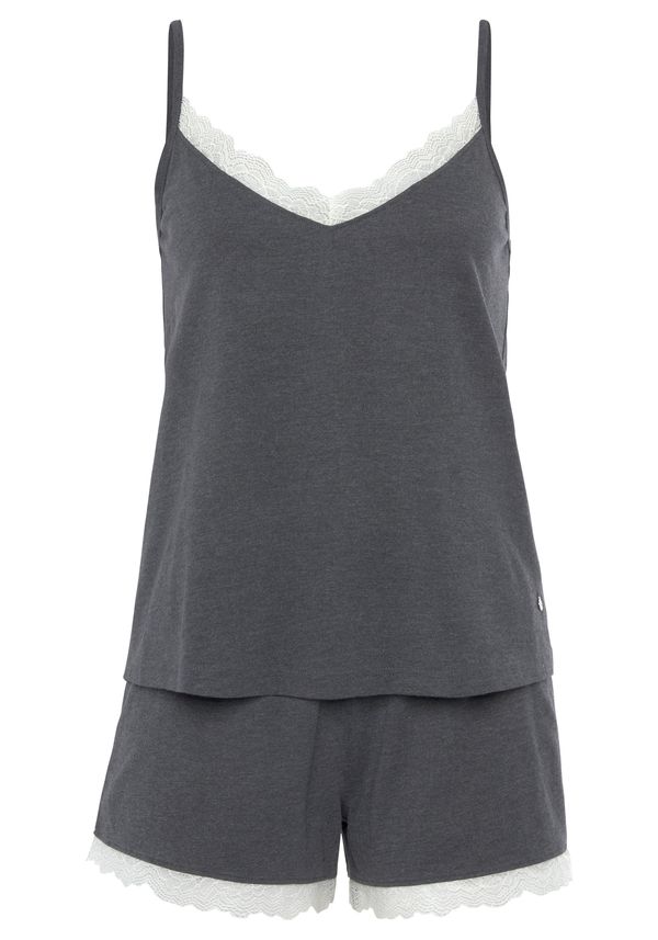 s.Oliver s.Oliver Kratke hlače za spanje  siva / bela