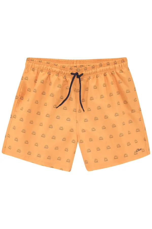 s.Oliver s.Oliver Kratke kopalne hlače  svetlo oranžna / črna
