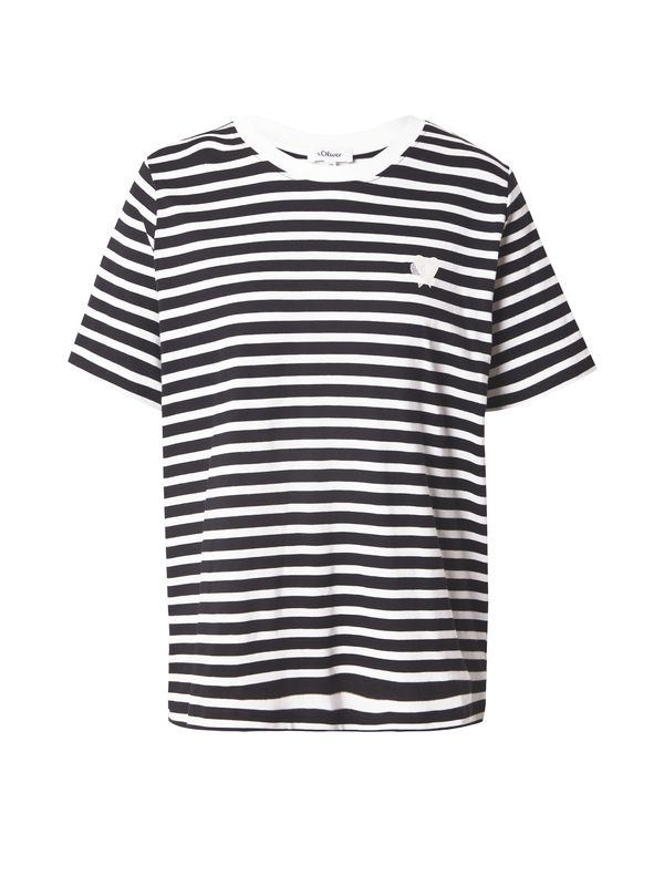 s.Oliver s.Oliver Majica  črna / bela