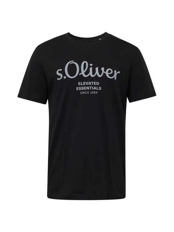 s.Oliver s.Oliver Majica  pastelno modra / črna