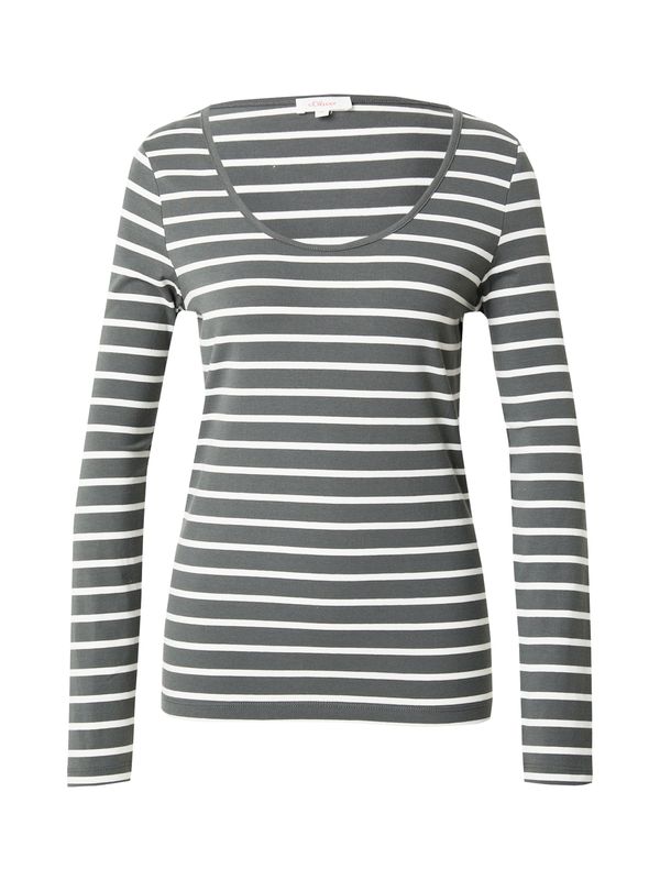 s.Oliver s.Oliver Majica  temno siva / bela