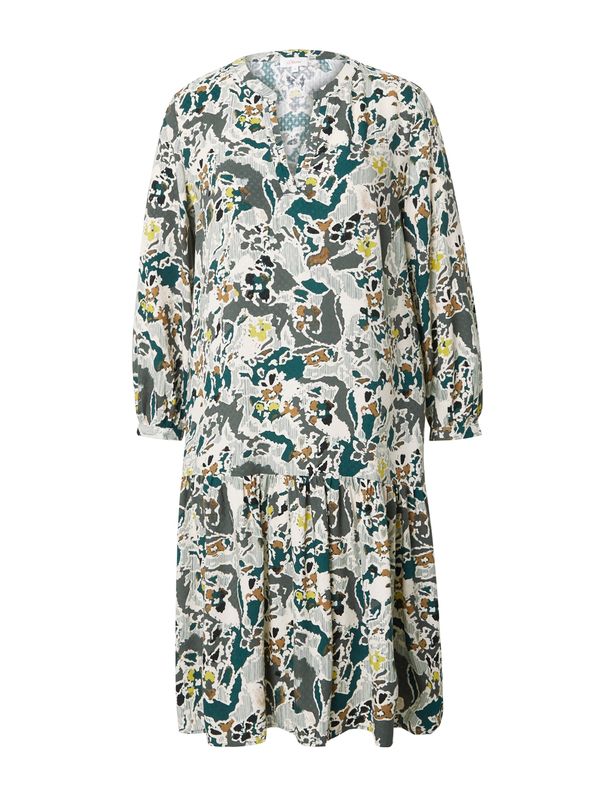 s.Oliver s.Oliver Obleka  bež / smaragd / meta / temno zelena