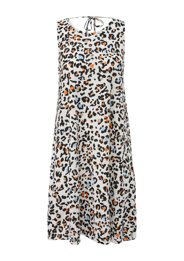 s.Oliver s.Oliver Obleka  ecru / modra / oranžna / črna