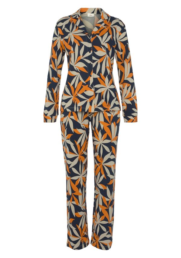 s.Oliver s.Oliver Pižama  bež / temno modra / oranžna