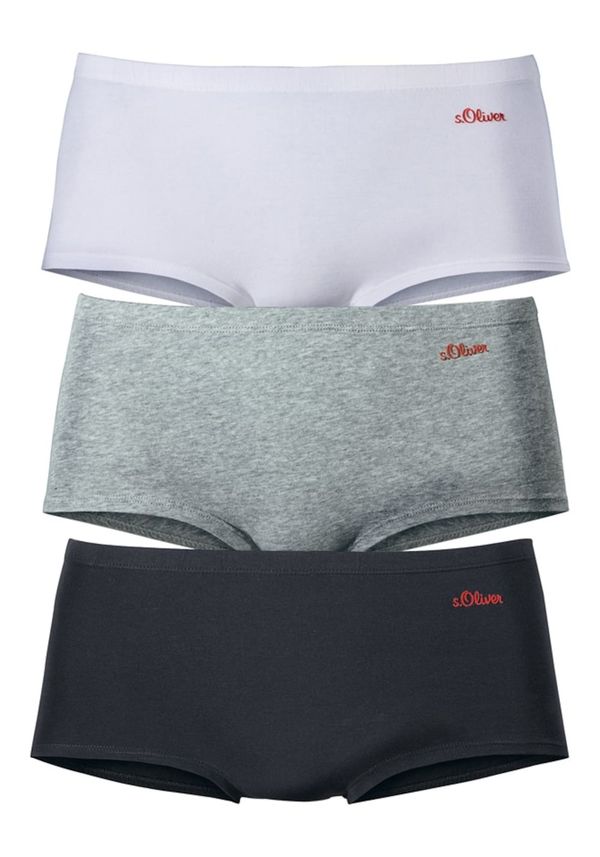 s.Oliver s.Oliver Spodnje hlače  siva / črna / bela