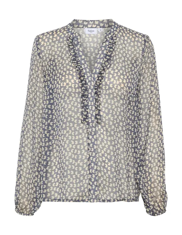 SAINT TROPEZ SAINT TROPEZ Bluza 'Valerie'  bež / mornarska
