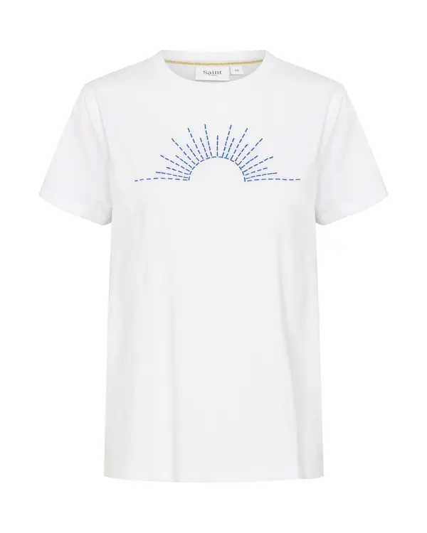 SAINT TROPEZ SAINT TROPEZ Majica 'SZKanva'  modra / bela