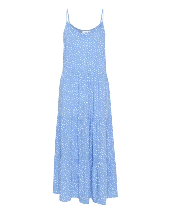 SAINT TROPEZ SAINT TROPEZ Obleka 'Eda'  moder denim / bela