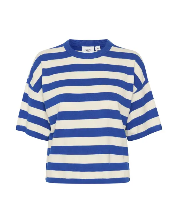 SAINT TROPEZ SAINT TROPEZ Pulover 'Fikam'  ecru / kraljevo modra