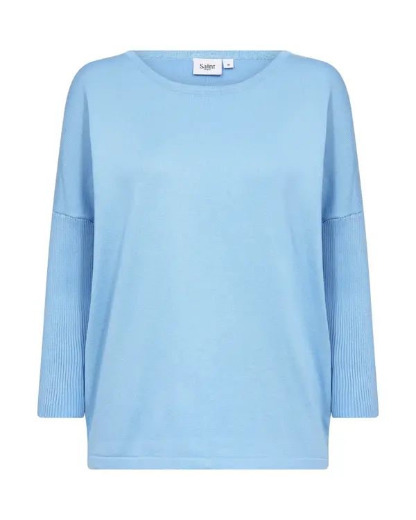 SAINT TROPEZ SAINT TROPEZ Pulover 'MilaSZ'  neonsko modra