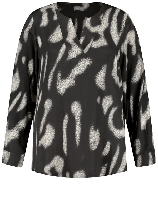 SAMOON SAMOON Bluza  črna / bela