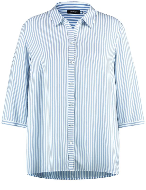 SAMOON SAMOON Bluza  svetlo modra / bela