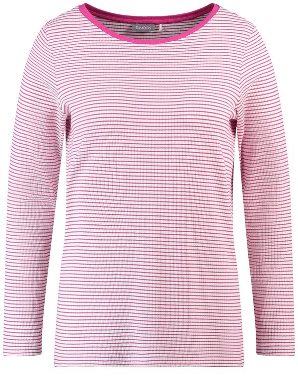 SAMOON SAMOON Majica  magenta / bela