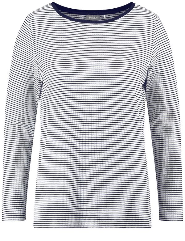 SAMOON SAMOON Majica  mornarska / bela