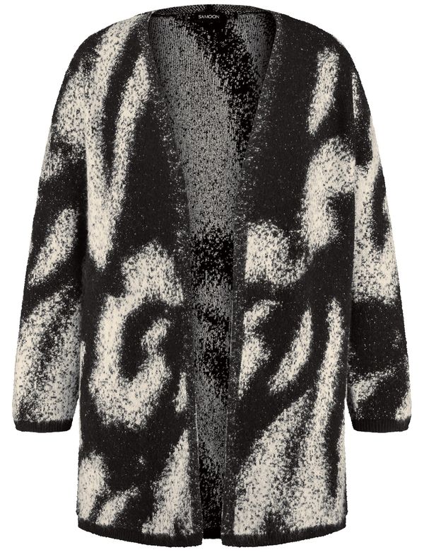 SAMOON SAMOON Pletena jopa  črna / bela