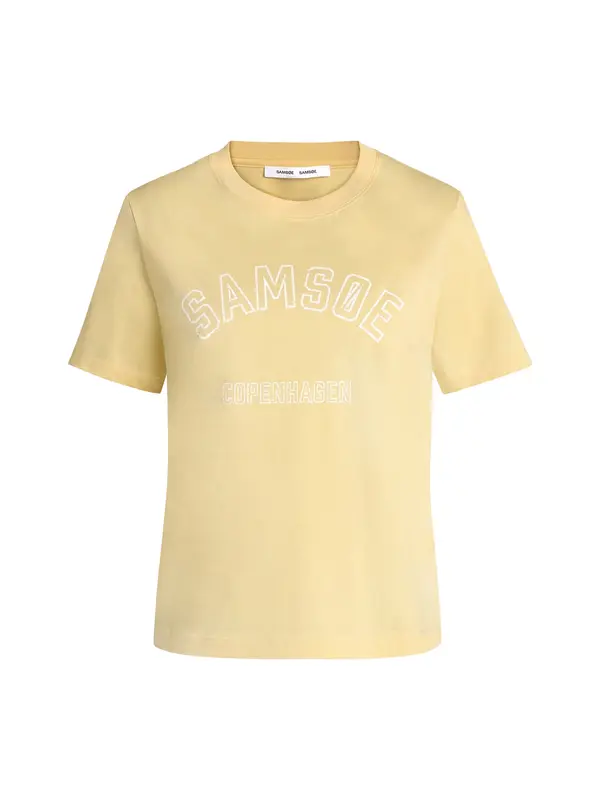Samsøe Samsøe Samsøe Samsøe Majica 'Sacamino'  rumena / bela