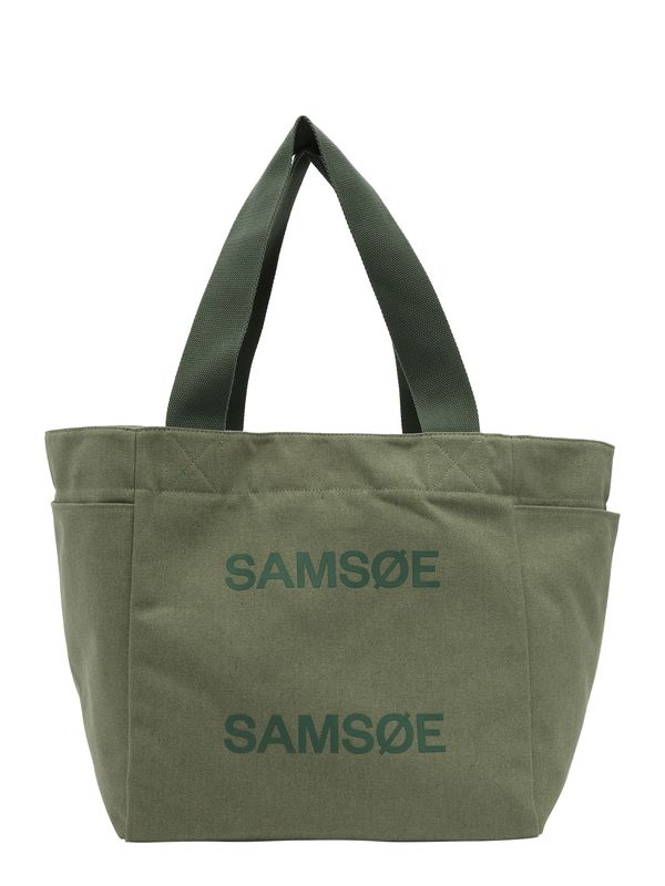 Samsøe Samsøe Samsøe Samsøe Nakupovalna torba 'Salanita'  žad / temno zelena / bela