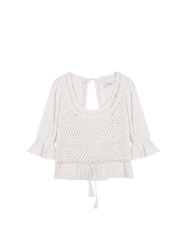 Scalpers Scalpers Bluza 'Crochet'  bela