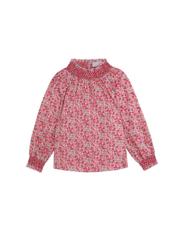 Scalpers Scalpers Bluza 'Smock Flower'  zelena / roza / bela