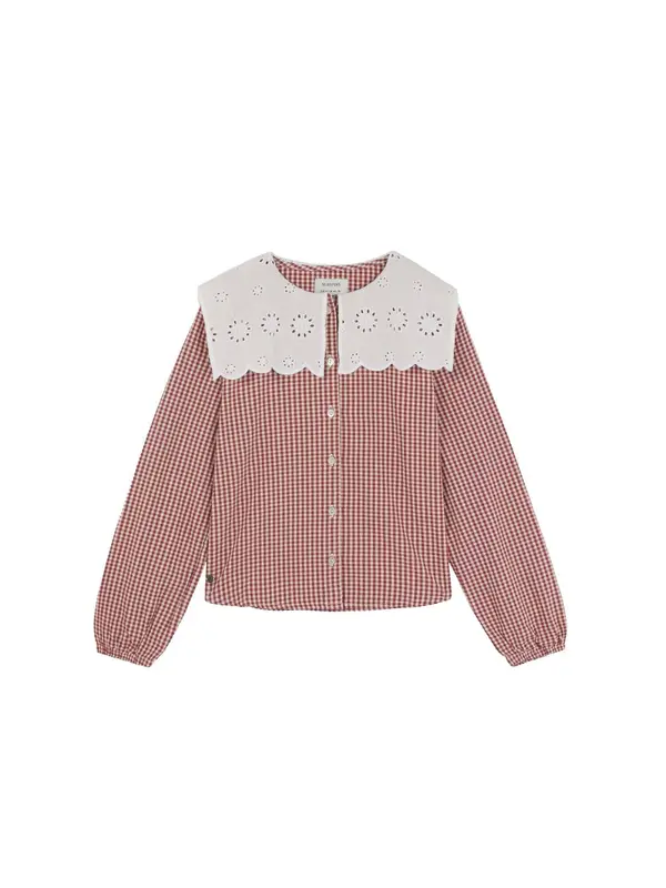 Scalpers Scalpers Bluza 'Vichy'  rdeča / bela