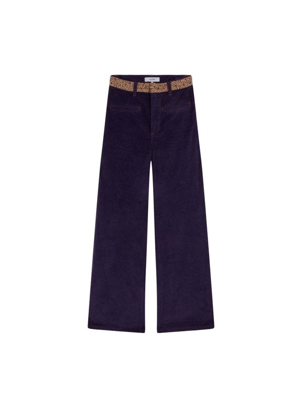 Scalpers Scalpers Hlače 'Trize'  bež / temno liila